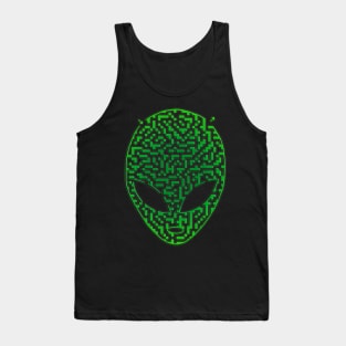 Alien Head Shaped Maze & Labyrinth Tank Top